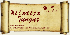 Miladija Tunguz vizit kartica